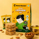 Mama Nourish Besan Laddubar Mini Made With Pure Desi Ghee (Pack of 12)