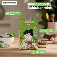 Coconut LadduBar Mini - Bite-sized | Pack of 15 | 135g