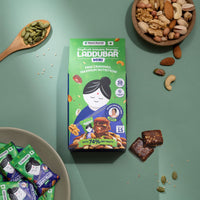 Laddubar Mini Dryfruit Energy Bars | No Refined Sugar & Preservatives Free | Bite Size Blessings | Pack of 15