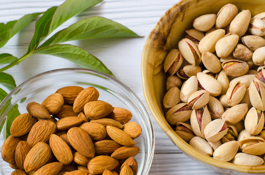 Almonds and pistachios