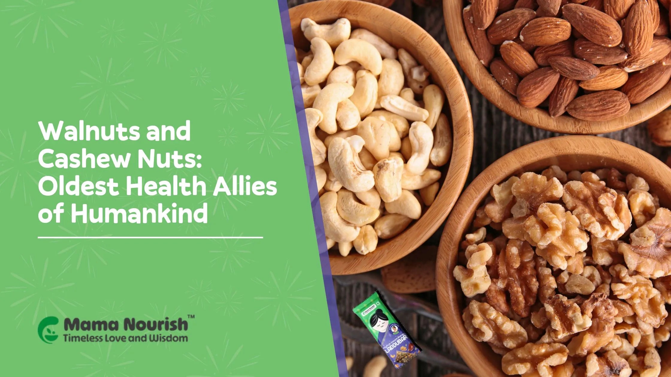 Cashew nuts and walnuts