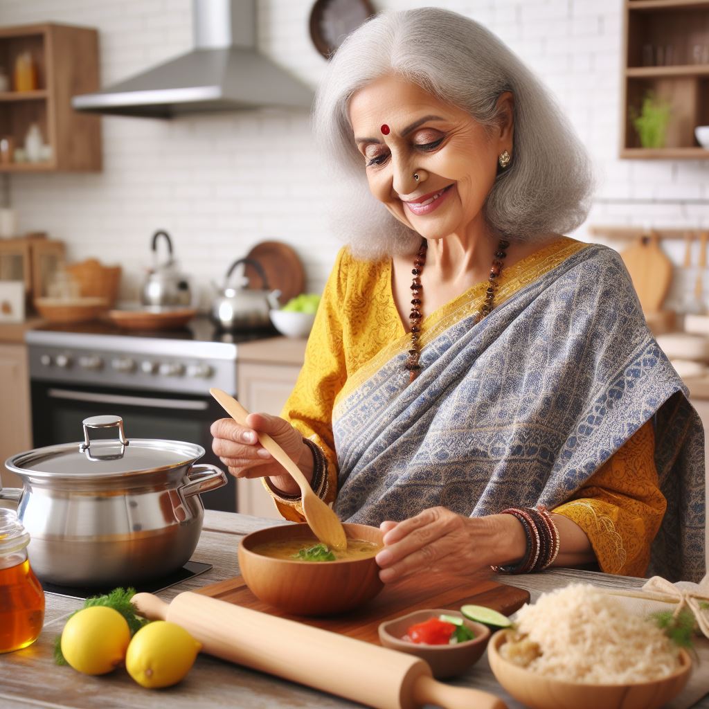 Grandma cooking