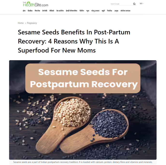 Sesame Seeds benefits in Post-Partum Recovery