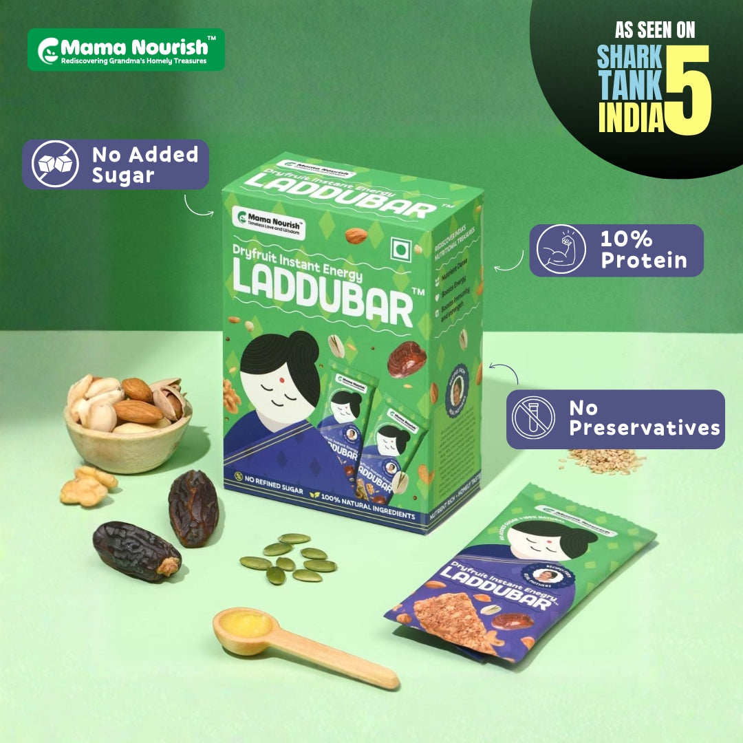Dryfruit LADDUBAR. 96% Dryfruits & Dates. Clean Energy.