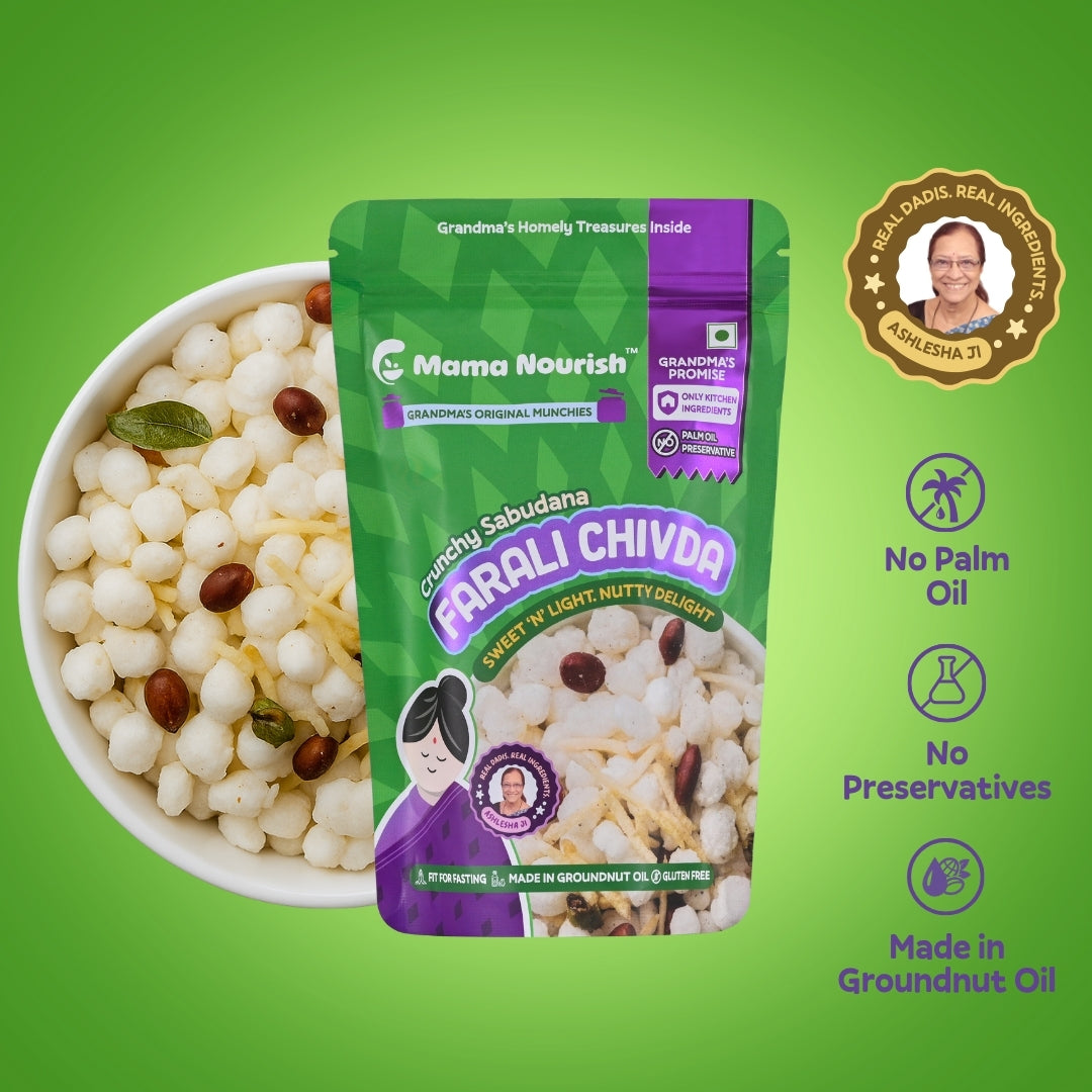 Mama Nourish Chivda – Farali Mixture | Fasting-Friendly | Clean & Crunchy | No Maida, No Nasties (Packs of 2)