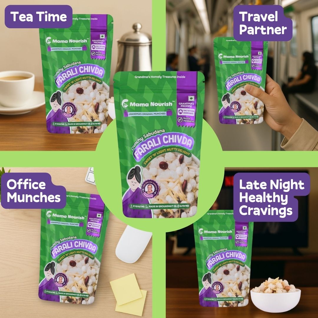 Mama Nourish Chivda – Farali Mixture | Fasting-Friendly | Clean & Crunchy | No Maida, No Nasties (Packs of 2)