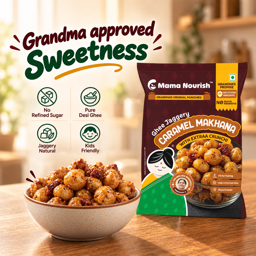 Ghee Jaggery Caramel Makhana | A Little Crunch. A Little Sweetness. A Whole Lot of Goodness.