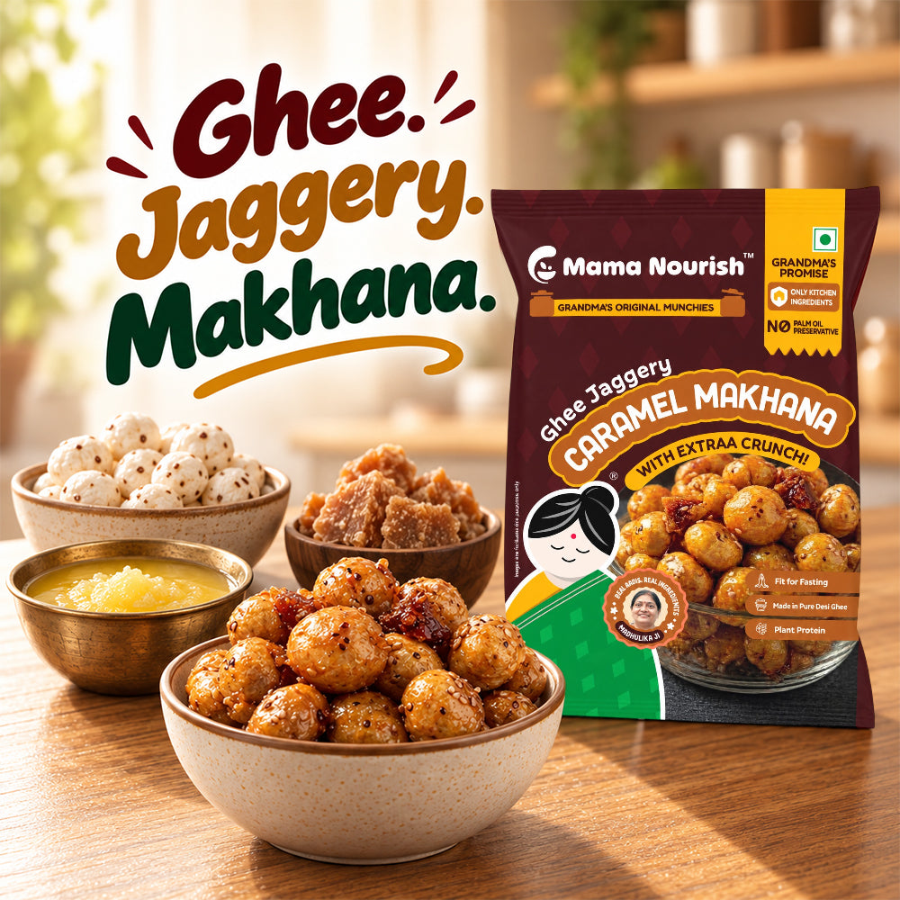 Ghee Jaggery Caramel Makhana | A Little Crunch. A Little Sweetness. A Whole Lot of Goodness.