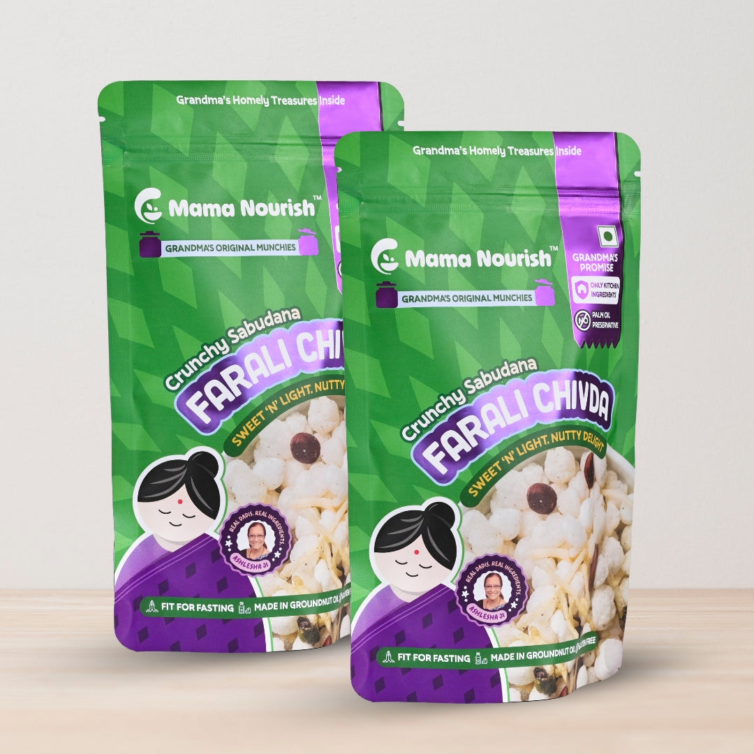 Mama Nourish Chivda – Farali Mixture | Fasting-Friendly | Clean & Crunchy | No Maida, No Nasties (Packs of 2)