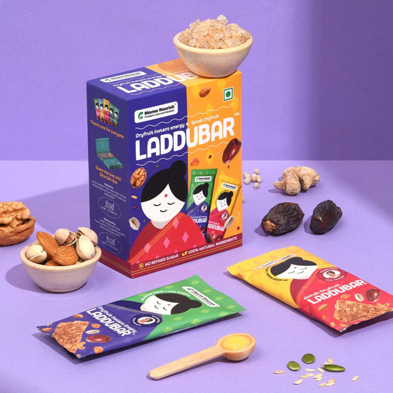 Combo: Gondh +  Dryfruit Instant Energy LadduBars| Pack of 6 - Mama Nourish