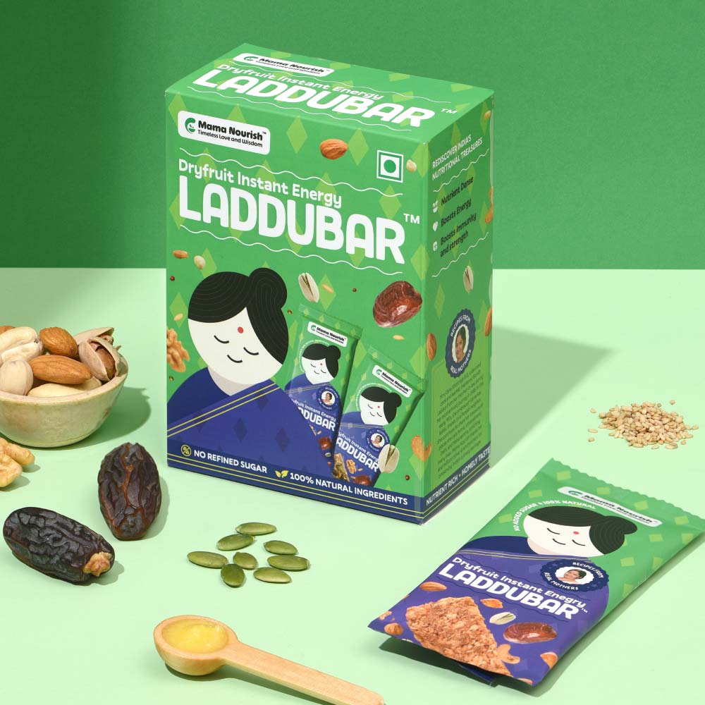 Dryfruit Instant Energy LadduBar Pack of 5 | Loved by everyone! - Mama Nourish