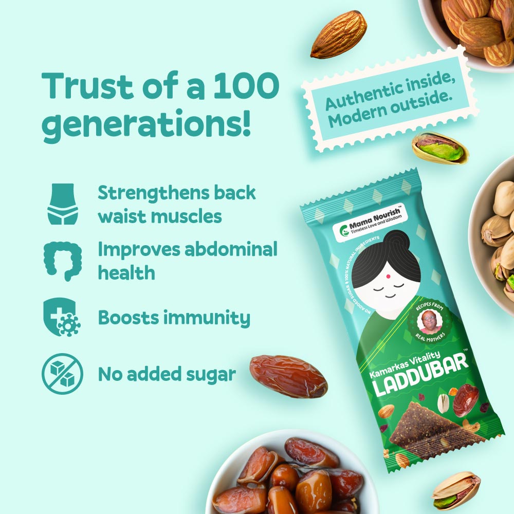 Kamarkas Vitality LadduBar Pack of 6 | For the Golden age - Mama Nourish