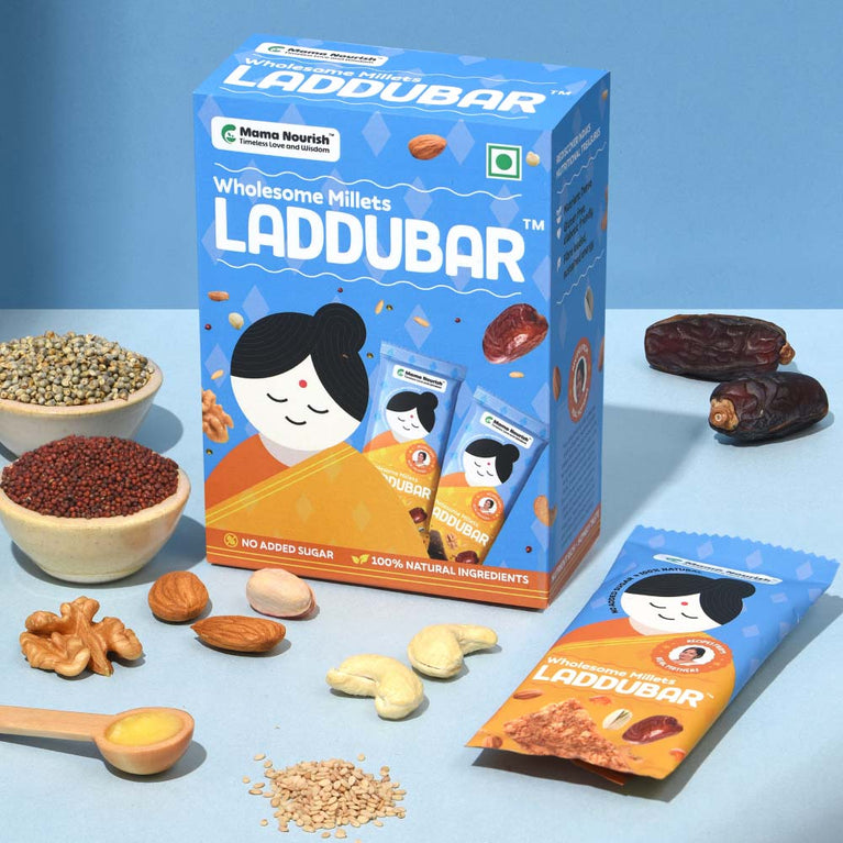 Wholesome Millet LadduBar Pack of 6 | Gluten free. No Sugar.